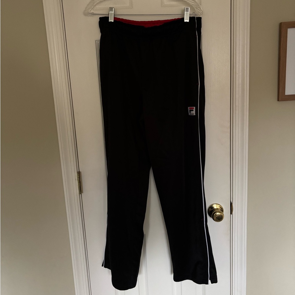 Fila Black and Red Track Pants